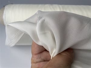 Viscose foer - knækket hvid med skrift 